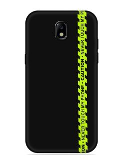 Never Touch My Phone Embossed Soft Silicone Case for Samsung Galaxy J7 (2017)