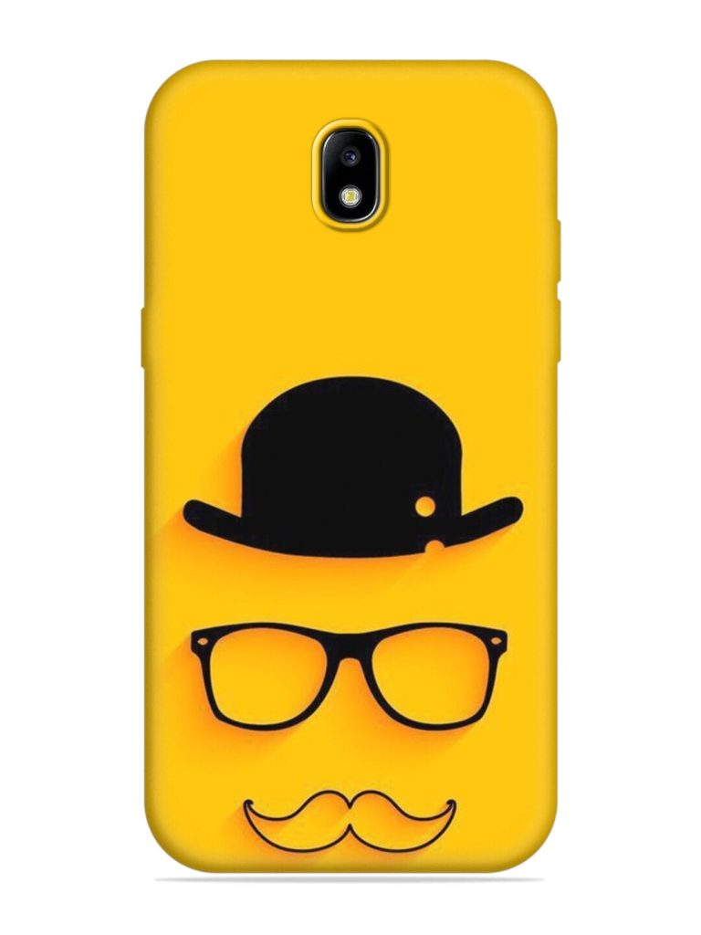 Classic Face Vector Embossed Soft Silicone Case for Samsung Galaxy J7 (2017)