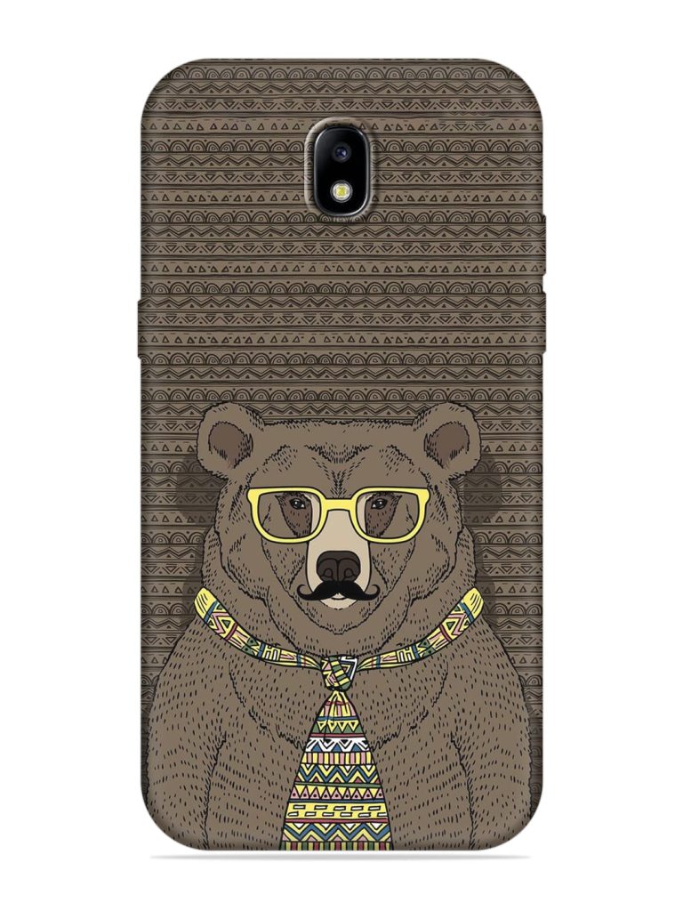 Grizzly Bear Embossed Soft Silicone Case for Samsung Galaxy J7 (2017)