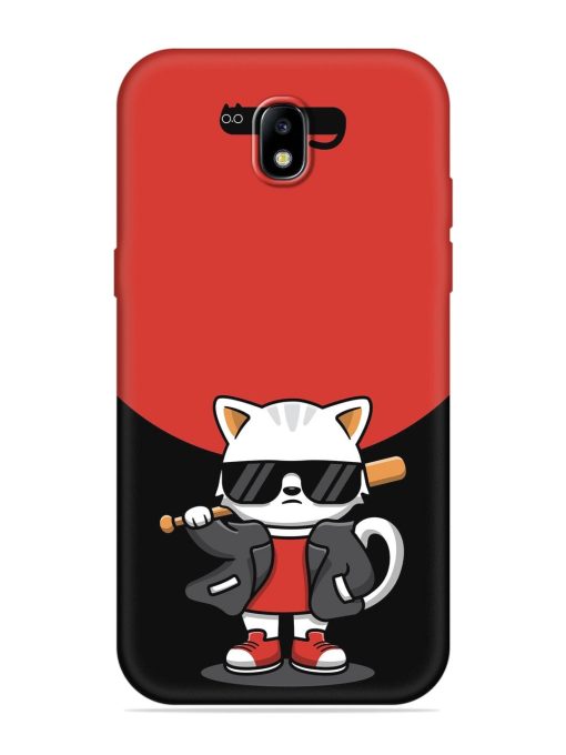 Cool Little Bear Cartoon Embossed Soft Silicone Case for Samsung Galaxy J7 (2017) Edge Zapvi