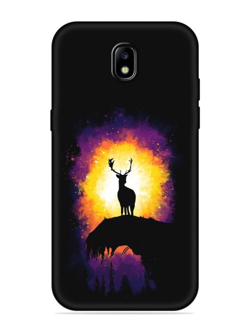 Elk Animal Art Embossed Soft Silicone Case for Samsung Galaxy J7 (2017) Edge Zapvi