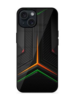 Orange Triangle Light Glossy Metal TPU Case