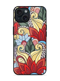 Flower Patterns Glossy Metal TPU Case