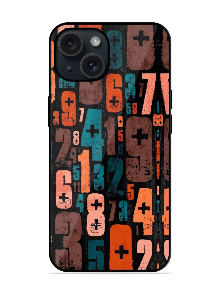 0 To 9 Art Glossy Metal TPU Case