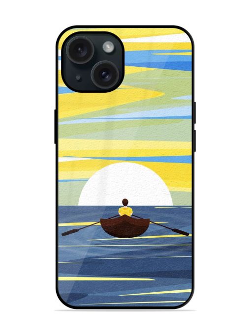 Rowing Person Ferry Paddle Glossy Metal TPU Case Edge Zapvi