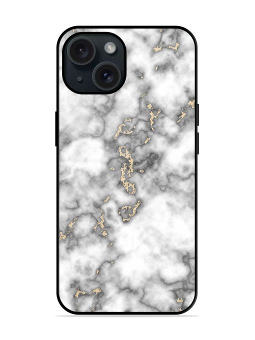 Gray And Gold Marble Glossy Metal TPU Case Edge Zapvi