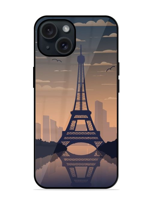 France Paris Eiffel Tower Gradient Glossy Metal TPU Case Edge Zapvi