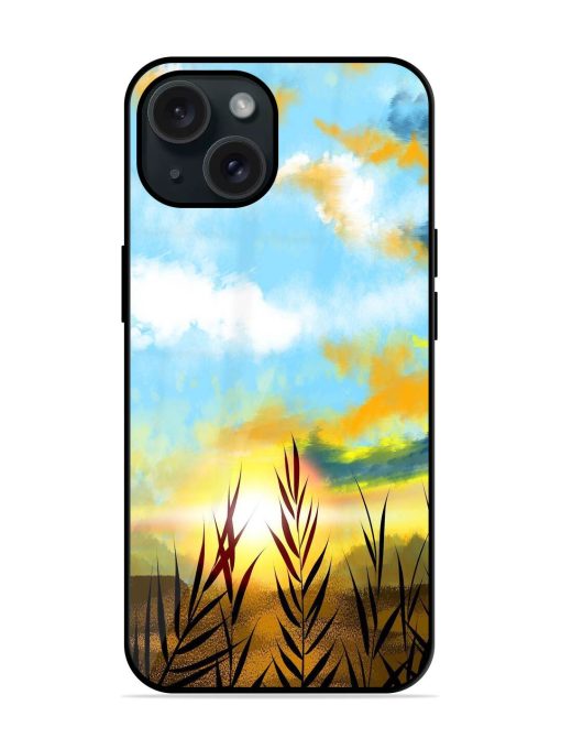 Autumn Fall Sunset Glossy Metal TPU Case Edge Zapvi