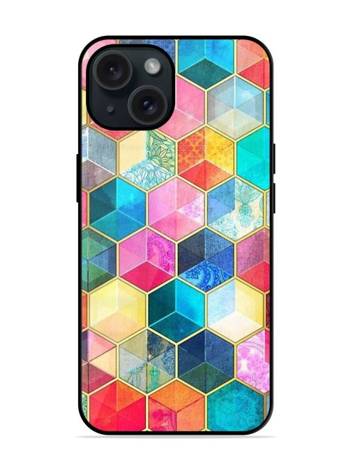 Colorful Hexagon Glossy Metal TPU Case Edge Zapvi