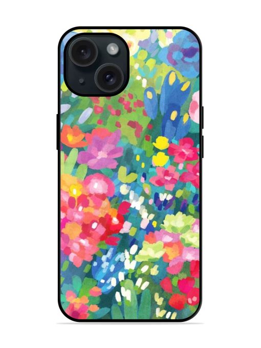 Watercolor Flower Art Glossy Metal TPU Case Edge Zapvi