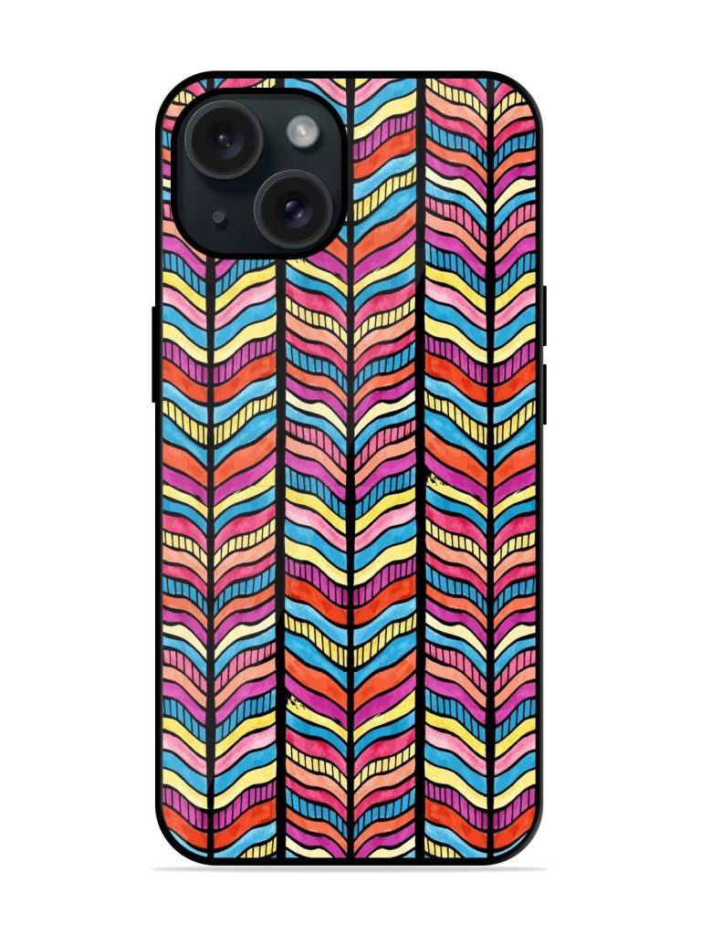 Zigzag Vertica Art Glossy Metal TPU Case