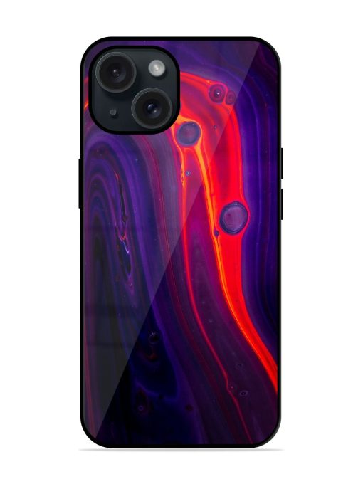 Purple Blue Abstract Painting Background Glossy Metal TPU Case Edge Zapvi