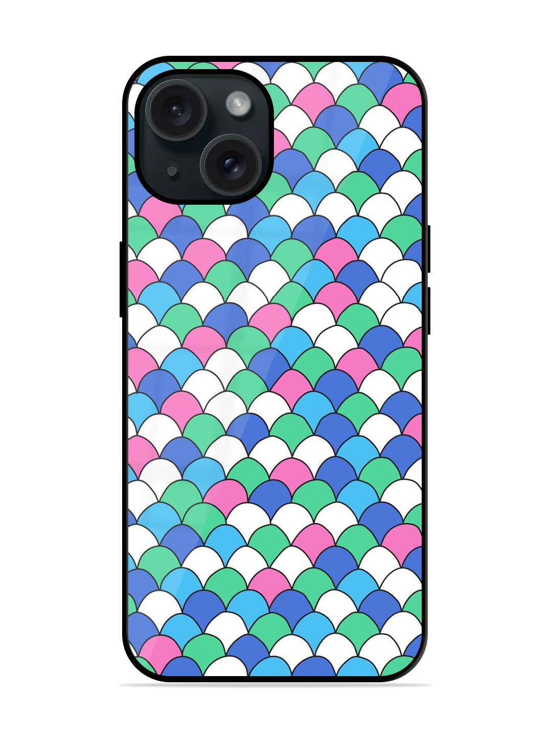 Seamless Wave Pattern Glossy Metal TPU Case - Image 1