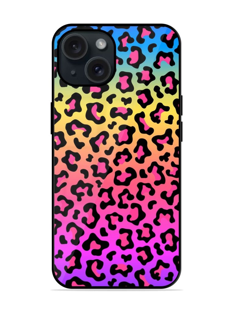 Neon Rainbow Colored Glossy Metal TPU Case