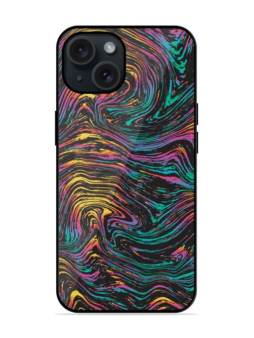 Abstract Liquid Colors Glossy Metal TPU Case Edge Zapvi