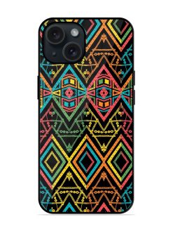 Abstract Zigzag Pattern Glossy Metal TPU Case