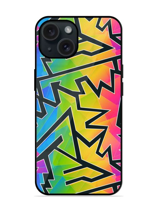 Rainbow Color Geometric Glossy Metal TPU Case Edge Zapvi