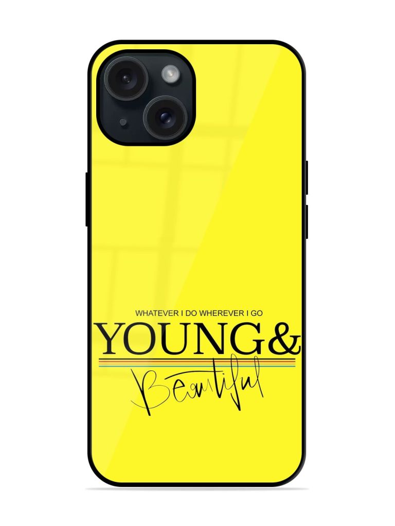 Young Beautiful Slogan Glossy Metal TPU Case