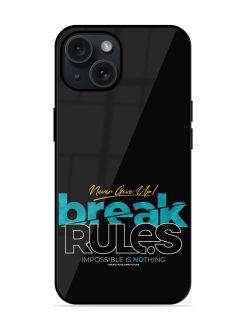 Break Rules Never Glossy Metal TPU Case