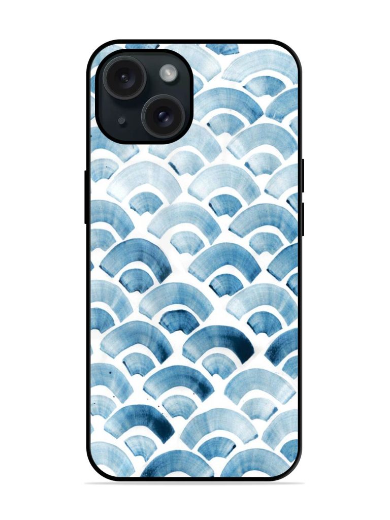 Wave Pattern Watercolor Glossy Metal TPU Case