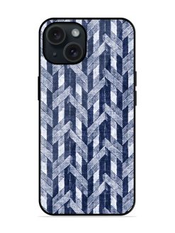 Abstract Herringbone Motif Glossy Metal TPU Case