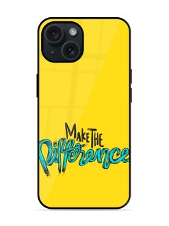 Quote Make Difference Glossy Metal TPU Case