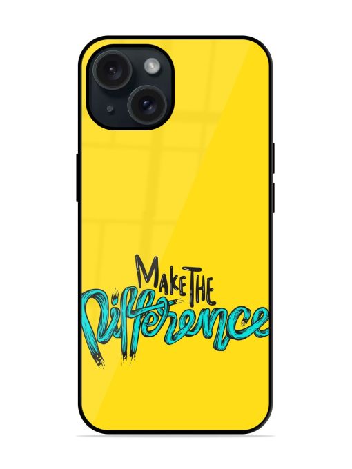 Quote Make Difference Glossy Metal TPU Case Edge Zapvi