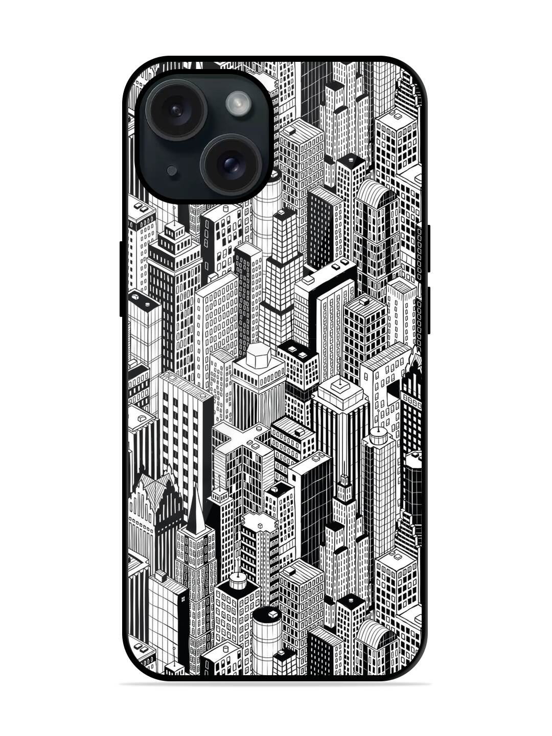 Skyscraper City Seamless Glossy Metal TPU Case - Image 1