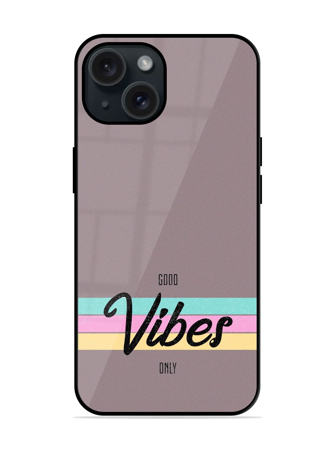 Slogan Typography Tshirt Glossy Metal TPU Case - Image 1