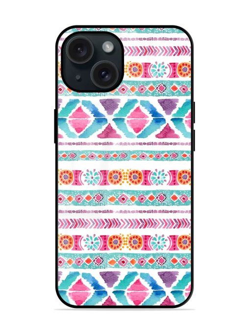 Watercolor Ethnic Card Glossy Metal TPU Case Edge Zapvi