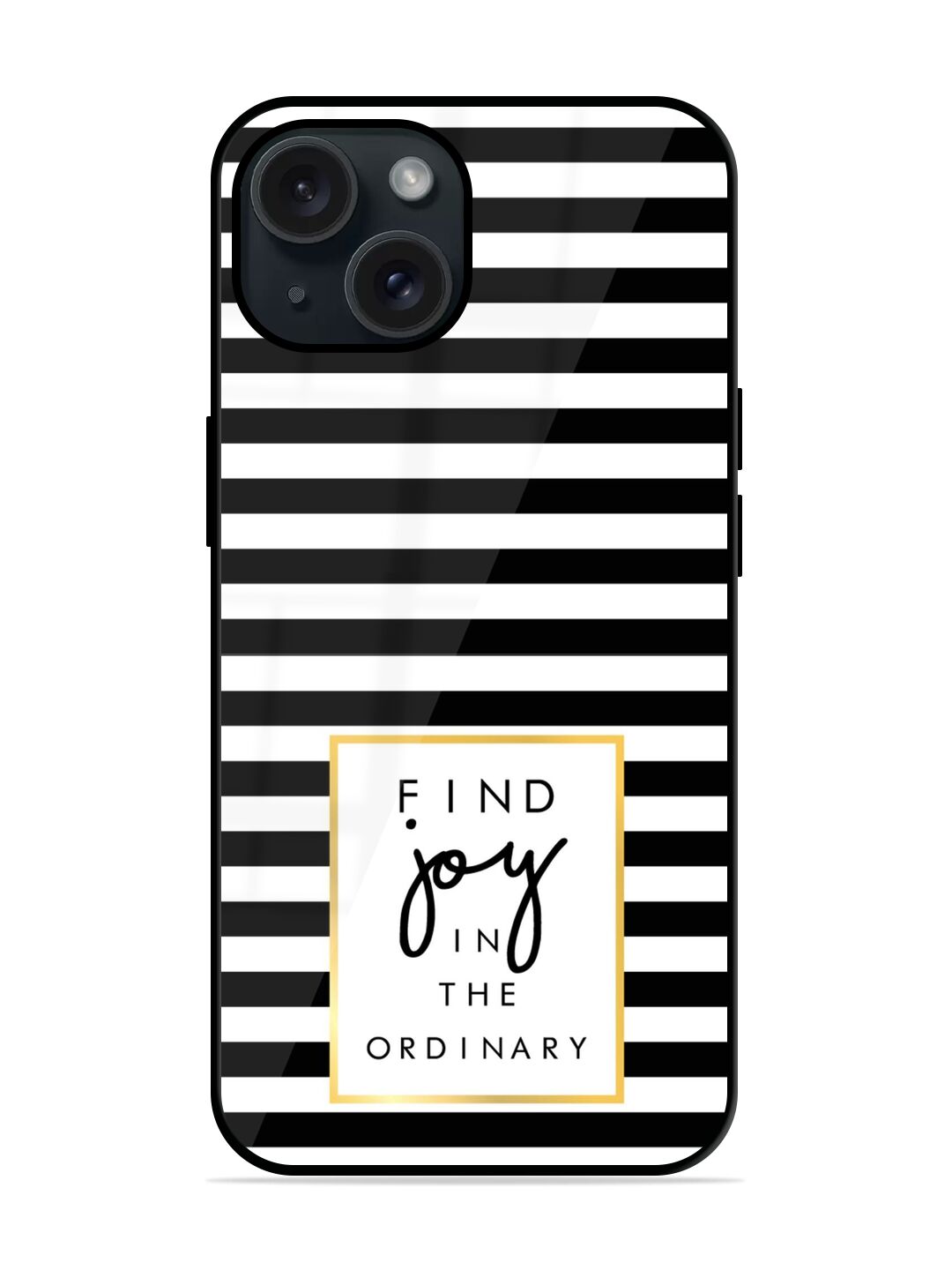 Slogan Print On Glossy Metal TPU Case - Image 1