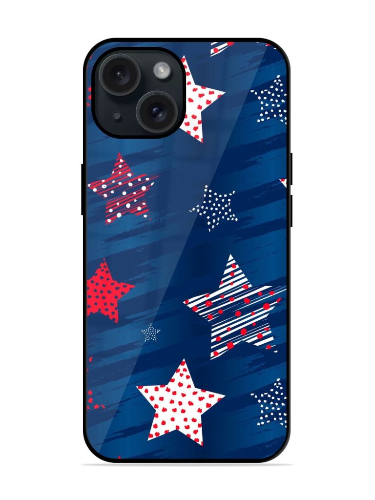Abstract Seamless Stars Glossy Metal TPU Case