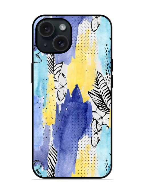 Geometric Watercolor Shape Glossy Metal TPU Case Edge Zapvi