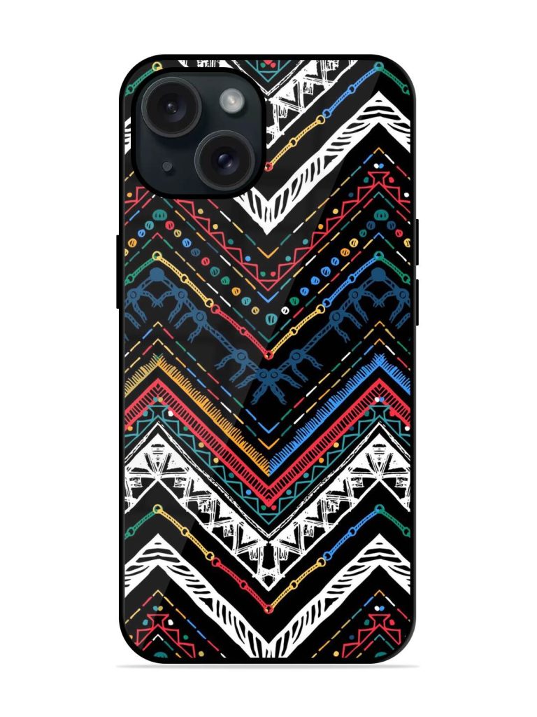 Seamless Ethnic Zigzag Glossy Metal TPU Case