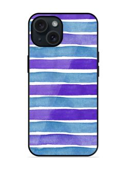 Blue Purple Watercolor Glossy Metal TPU Case