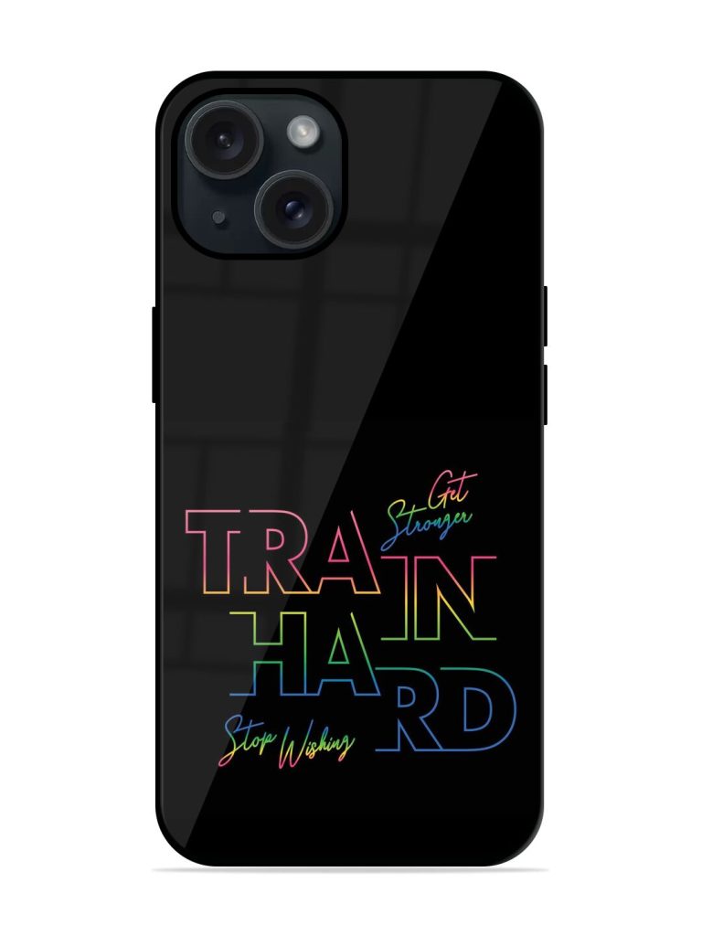 Train Hard Graphic Design Glossy Metal TPU Case