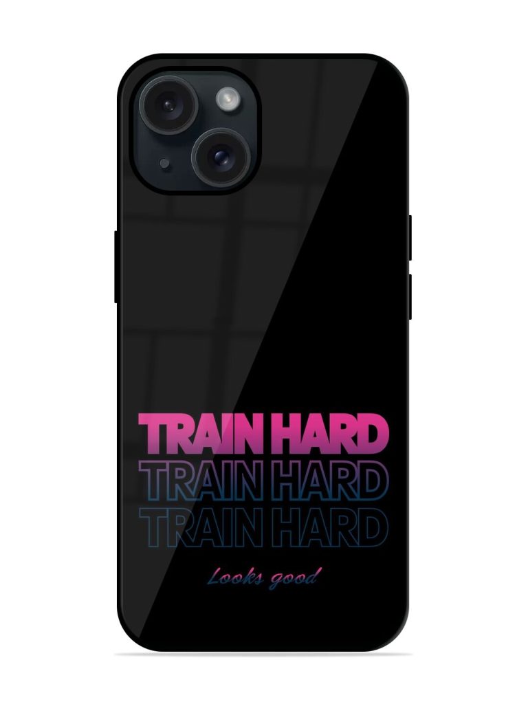 Train Hard Print Glossy Metal TPU Case