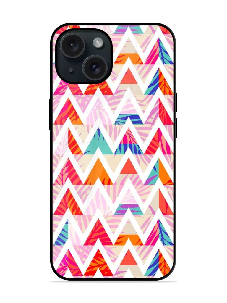 Abstract Triangle Background Glossy Metal TPU Case