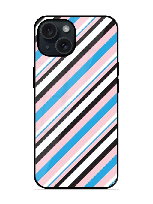 Pink Diagonal Striped Glossy Metal TPU Case Edge Zapvi