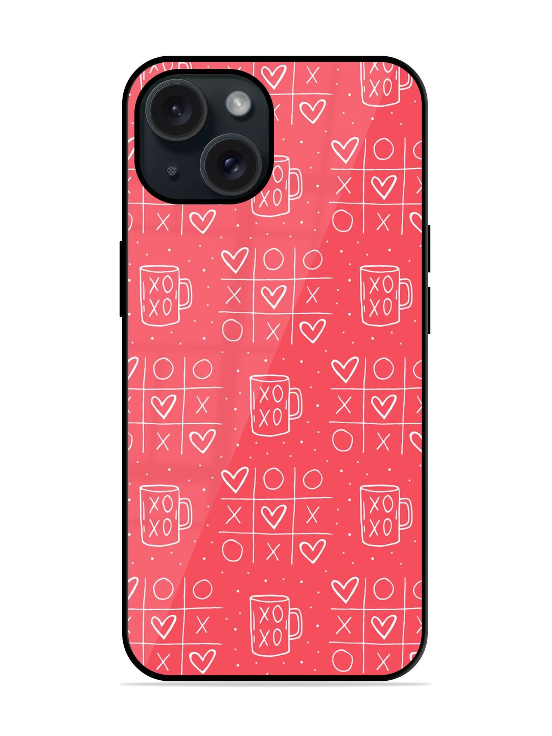 Tic Tac Toe Cup Vector Glossy Metal TPU Case - Image 1