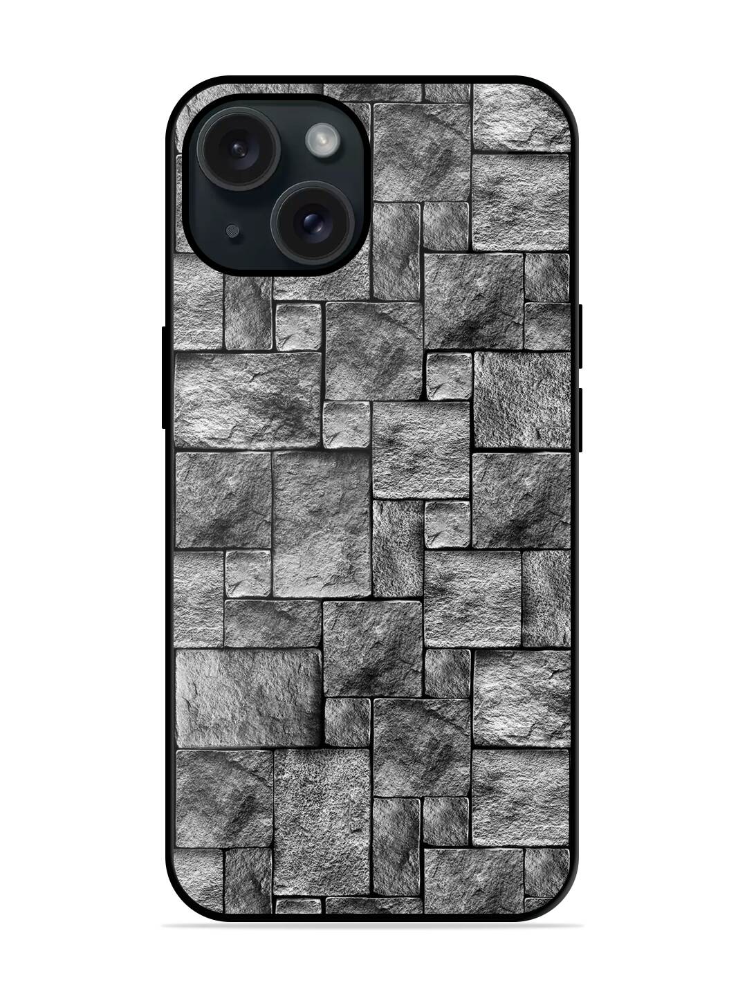 Seamlessly Stony Wall Glossy Metal TPU Case - Image 1