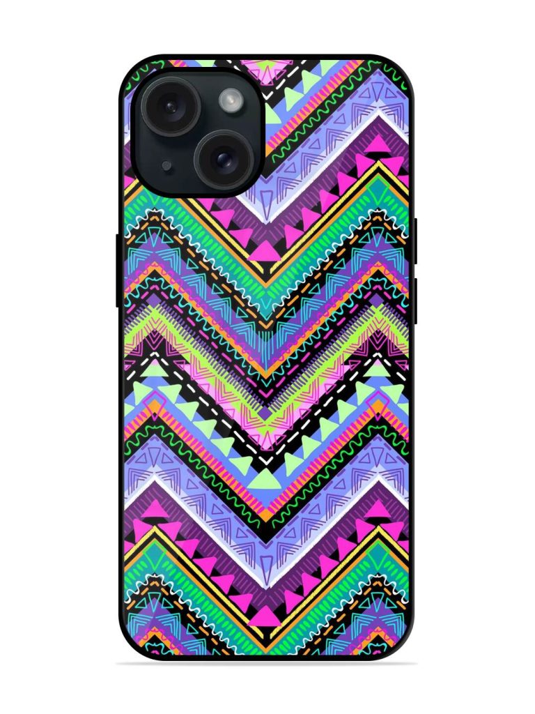 Tribal Aztec Print Glossy Metal TPU Case
