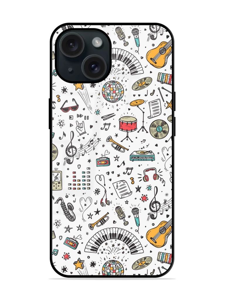 Vector Music Background Glossy Metal TPU Case