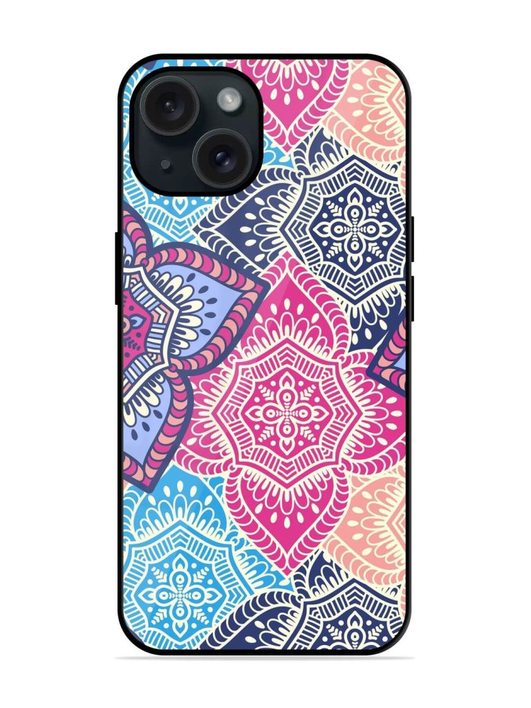 Ethnic Floral Seamless Glossy Metal TPU Case
