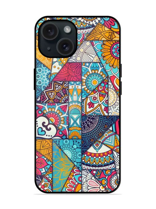 Patchwork Pattern Vintage Glossy Metal TPU Case Edge Zapvi