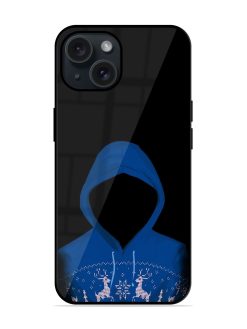 Faceless Blue Hooded Glossy Metal TPU Case