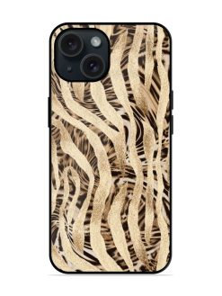 Abstract Furry Leopard Glossy Metal TPU Case