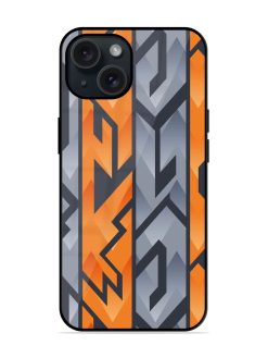 Abstract Geometric Seamless Glossy Metal TPU Case