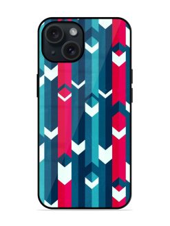 Blue Color Stripes Glossy Metal TPU Case