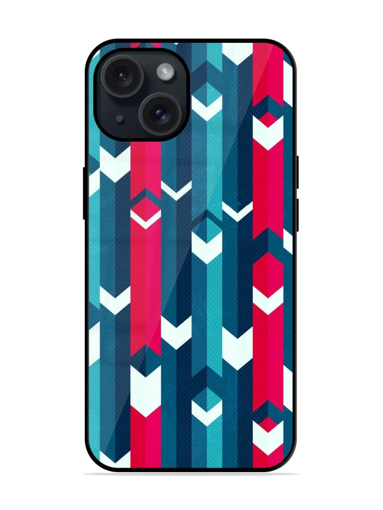 Blue Color Stripes Glossy Metal TPU Case